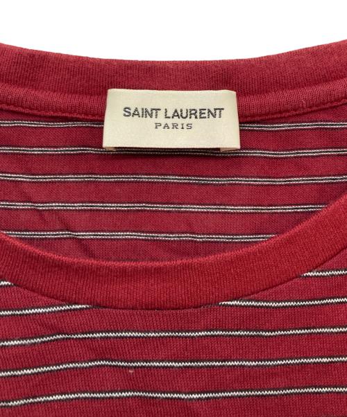 Saint Laurent Paris（サンローランパリ）Saint Laurent Paris (サンローランパリ) 19SS ロゴプリントカットソー レッド サイズ:SIZE Sの古着・服飾アイテム