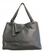 TORY BURCHトリーバーチ）の古着「レザートートバッグ」｜ブラック