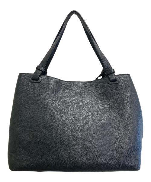 TORY BURCH（トリーバーチ）TORY BURCH (トリーバーチ) レザートートバッグ ブラックの古着・服飾アイテム