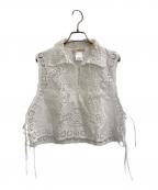 Curensologyカレンソロジー）の古着「エンブロイダリーブラウス」｜ホワイト