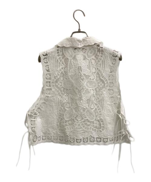 Curensology（カレンソロジー）Curensology (カレンソロジー) エンブロイダリーブラウス ホワイト サイズ:FREEの古着・服飾アイテム