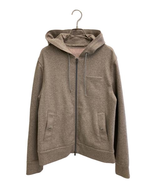 HERNO Resort（ヘルノリゾート）HERNO resort (ヘルノリゾート) ジップパーカー ベージュ サイズ:50の古着・服飾アイテム