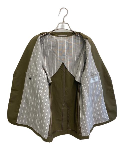 TOMORROW LAND（トゥモローランド）TOMORROW LAND (トゥモローランド) ウールタイプライター シングル2Bメタルボタンジャケット オリーブ サイズ:Sの古着・服飾アイテム