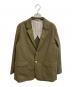 TOMORROW LAND（トゥモローランド）の古着「ウールタイプライター シングル2Bメタルボタンジャケット」｜オリーブ