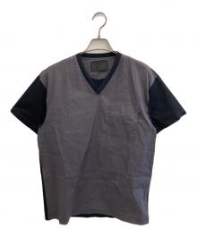 PRADA（プラダ）の古着「Vネックカットソー」｜グレー