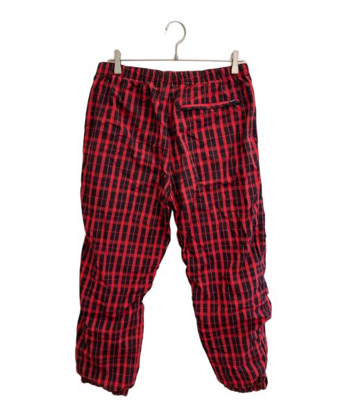 SUPREME（シュプリーム）Supreme (シュプリーム) 18AW Nylon plaid track pants ブラック×レッド サイズ:-の古着・服飾アイテム
