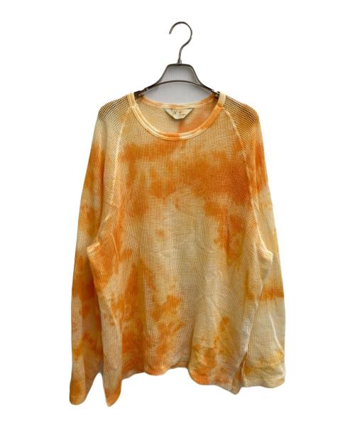ANCELLM（アンセルム）ANCELLM (アンセルム) DYED MESH LS T-SHIRT オレンジ サイズ:2の古着・服飾アイテム