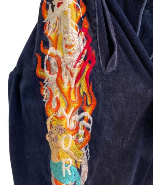 doublet（ダブレット）doublet (ダブレット) 17AW CHAOS EMBROIDERY TRACK PANTS ネイビー サイズ:Mの古着・服飾アイテム