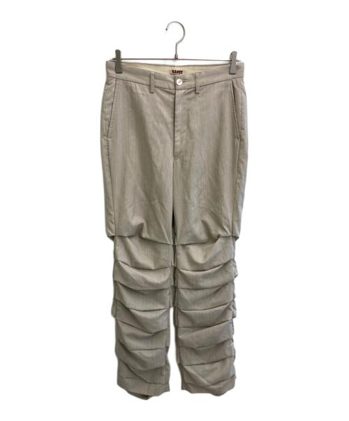 RANDY（ランディー）Randy (ランディー) 23SS SHOPPING CART ACCORDION PANTS ベージュ サイズ:1の古着・服飾アイテム