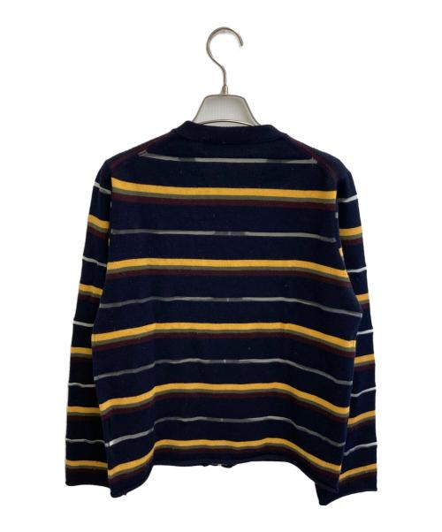 COMME des GARCONS HOMME PLUS（コムデギャルソンオムプリュス）COMME des GARCONS HOMME PLUS (コムデギャルソンオムプリュス) ボーダージップカーディガン ネイビー×イエロー サイズ:Freeの古着・服飾アイテム