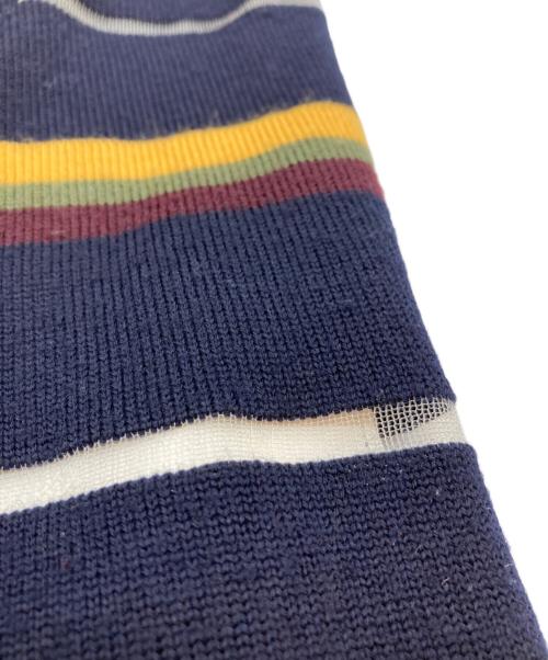 COMME des GARCONS HOMME PLUS（コムデギャルソンオムプリュス）COMME des GARCONS HOMME PLUS (コムデギャルソンオムプリュス) ボーダージップカーディガン ネイビー×イエロー サイズ:Freeの古着・服飾アイテム