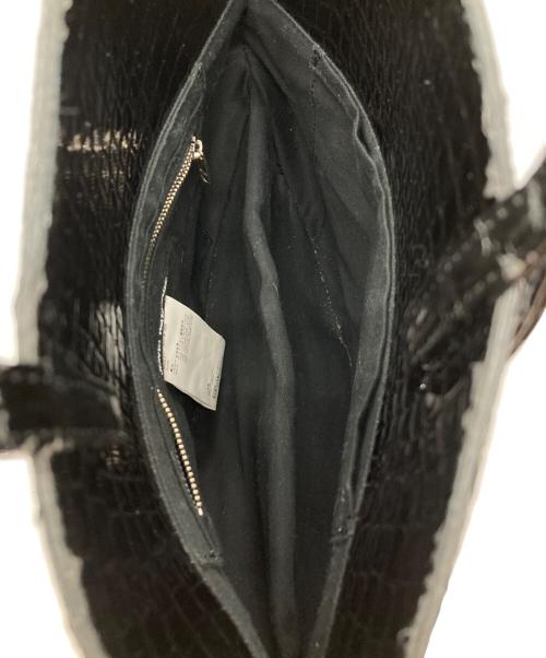 JUNYA WATANABE COMME des GARCONS（ジュンヤワタナベ コムデギャルソン）JUNYA WATANABE COMME des GARCONS ((ジュンヤワタナベ コムデギャルソン) クロコ押しトートバッグ ブラックの古着・服飾アイテム