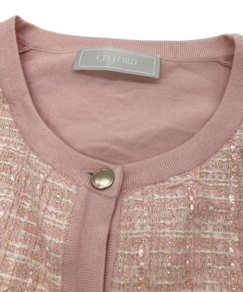 CELFORD（セルフォード）CELFORD (セルフォード) カーディガン ピンク サイズ:38の古着・服飾アイテム