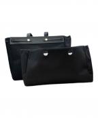 HERMESエルメス）の古着「エールバッグカバス GM/□F/2002年製/トートバッグ」｜ブラック