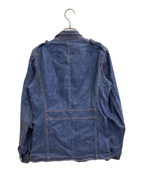 DSQUARED2（ディースクエアード）DSQUARED2 (ディースクエアード) リネンデニムジャケット ブルー サイズ:44の古着・服飾アイテム