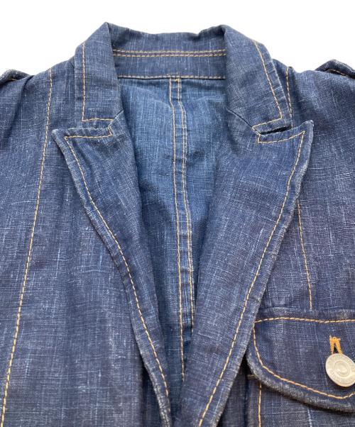 DSQUARED2（ディースクエアード）DSQUARED2 (ディースクエアード) リネンデニムジャケット ブルー サイズ:44の古着・服飾アイテム