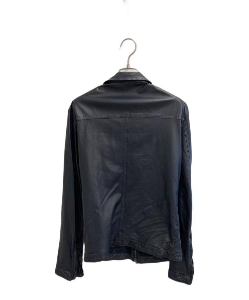salvatore santoro（サルヴァトーレサントロ）salvatore santoro (サルヴァトーレサントロ) ラムレザージャケット ネイビー サイズ:SIZE46の古着・服飾アイテム