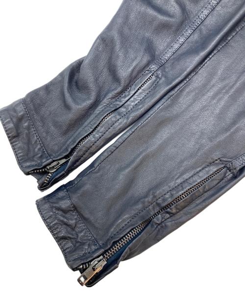 salvatore santoro（サルヴァトーレサントロ）salvatore santoro (サルヴァトーレサントロ) ラムレザージャケット ネイビー サイズ:SIZE46の古着・服飾アイテム