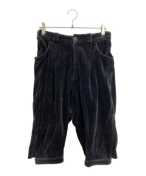 I.S.（アイエス）I.S. (アイエス) クロップドコーデュロイパンツ ブラック サイズ:９の古着・服飾アイテム