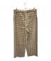 SUNSEA (サンシー) 23SS GENTLE BREEZE CHECK WIDE PANTS ベージュ サイズ:2：13000円