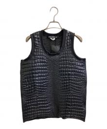 JUNYA WATANABE COMME des GARCONS（(ジュンヤワタナベ コムデギャルソン）の古着「クロコエンボストップ」｜ブラック