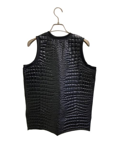 JUNYA WATANABE COMME des GARCONS（(ジュンヤワタナベ コムデギャルソン）JUNYA WATANABE COMME des GARCONS ((ジュンヤワタナベ コムデギャルソン) クロコエンボストップ ブラック サイズ:S 未使用品の古着・服飾アイテム