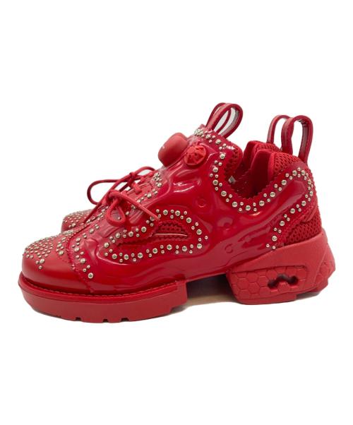 REEBOK（リーボック）REEBOK (リーボック) noir kei ninomiya (ノワール ケイ ニノミヤ) IPF DRESS PUMP FURY スタッズスニーカー レッド サイズ:23の古着・服飾アイテム