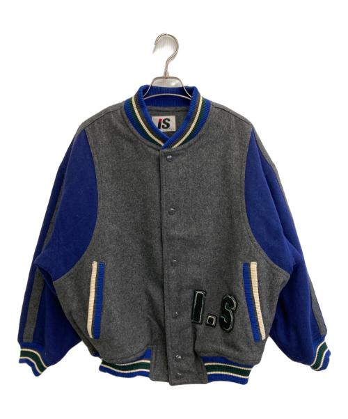 I.S.（アイエス）I.S. (アイエス) 80ｓ ロゴバーシティージャケット グレー サイズ:9の古着・服飾アイテム