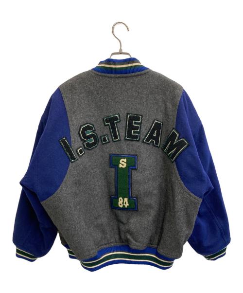 I.S.（アイエス）I.S. (アイエス) 80ｓ ロゴバーシティージャケット グレー サイズ:9の古着・服飾アイテム