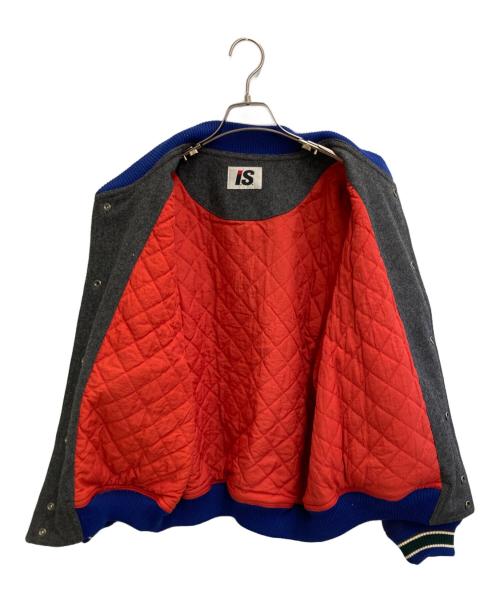 I.S.（アイエス）I.S. (アイエス) 80ｓ ロゴバーシティージャケット グレー サイズ:9の古着・服飾アイテム