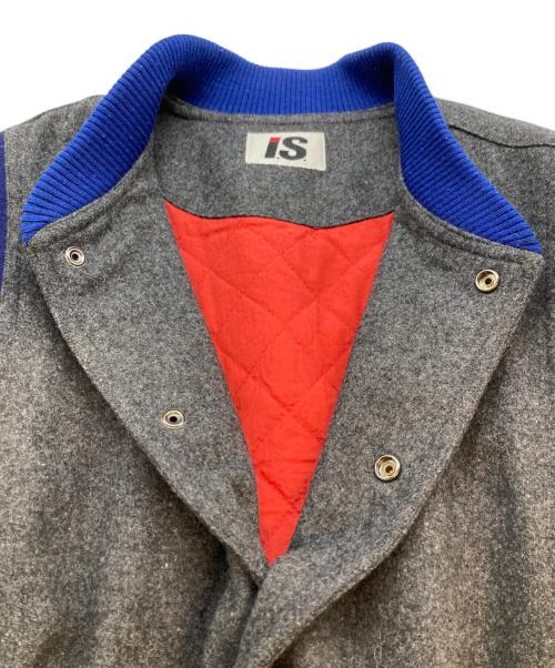 I.S.（アイエス）I.S. (アイエス) 80ｓ ロゴバーシティージャケット グレー サイズ:9の古着・服飾アイテム