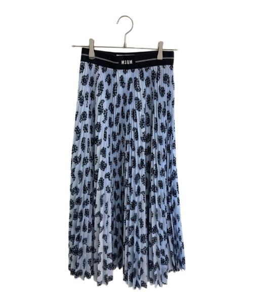 MSGM（エムエスジーエム）MSGM (エムエスジーエム) 柄スカート ブルー サイズ:38の古着・服飾アイテム