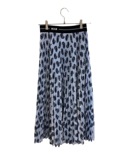 MSGM（エムエスジーエム）MSGM (エムエスジーエム) 柄スカート ブルー サイズ:38の古着・服飾アイテム