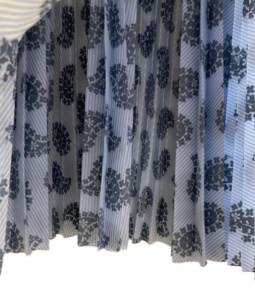 MSGM（エムエスジーエム）MSGM (エムエスジーエム) 柄スカート ブルー サイズ:38の古着・服飾アイテム