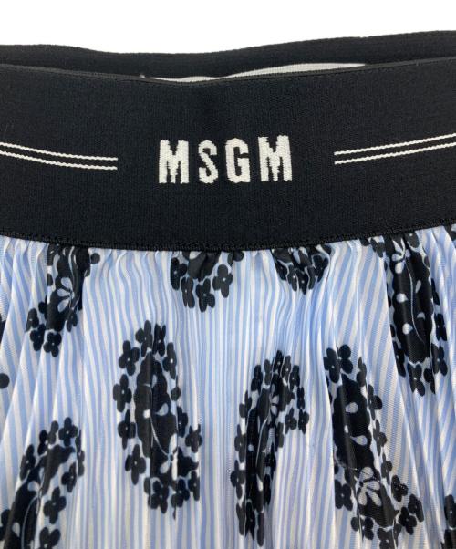 MSGM（エムエスジーエム）MSGM (エムエスジーエム) 柄スカート ブルー サイズ:38の古着・服飾アイテム