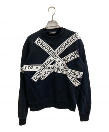 DSQUARED2（ディースクエアード）の古着「ロゴプリントスウェット」｜ブラック