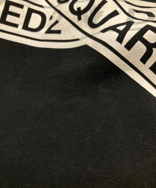 DSQUARED2（ディースクエアード）DSQUARED2 (ディースクエアード) ロゴプリントスウェット ブラック サイズ:Sの古着・服飾アイテム