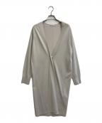 icBアイシービー）の古着「25ssシンセティックハイゲージ ロングカーディガン」｜アイボリー