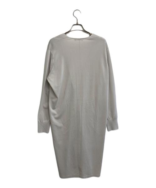 icB（アイシービー）icB (アイシービー) 25ssシンセティックハイゲージ ロングカーディガン アイボリー サイズ:Mの古着・服飾アイテム