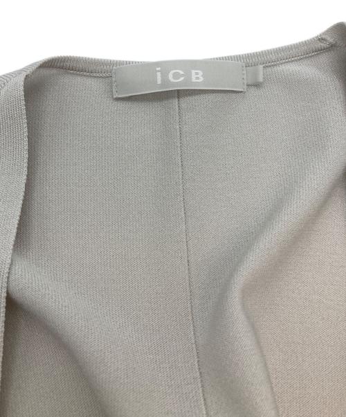 icB（アイシービー）icB (アイシービー) 25ssシンセティックハイゲージ ロングカーディガン アイボリー サイズ:Mの古着・服飾アイテム
