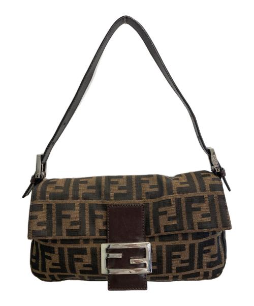 FENDI（フェンディ）FENDI (フェンディ) マンマバケットショルダーバッグ ブラック×ブラウンの古着・服飾アイテム