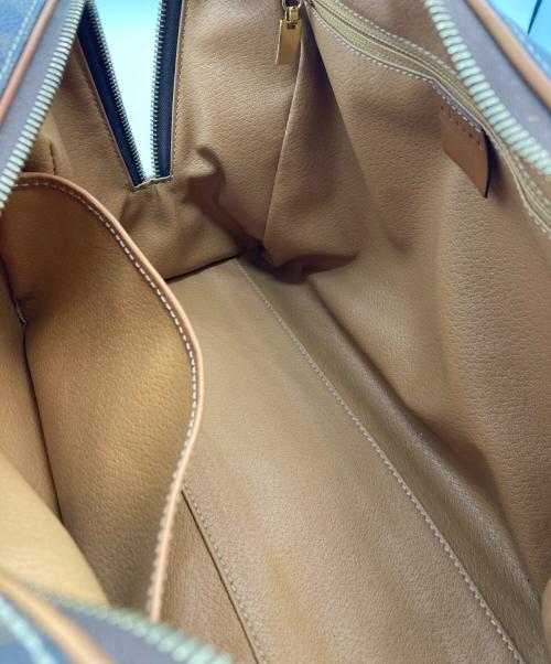 CELINE（セリーヌ）CELINE (セリーヌ) マカダム柄2WAYボストンバッグ ブラウンの古着・服飾アイテム