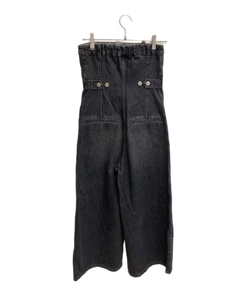 Lily Brown（リリーブラウン）Lily Brown (リリーブラウン) デニムベアオールインワン ブラックの古着・服飾アイテム