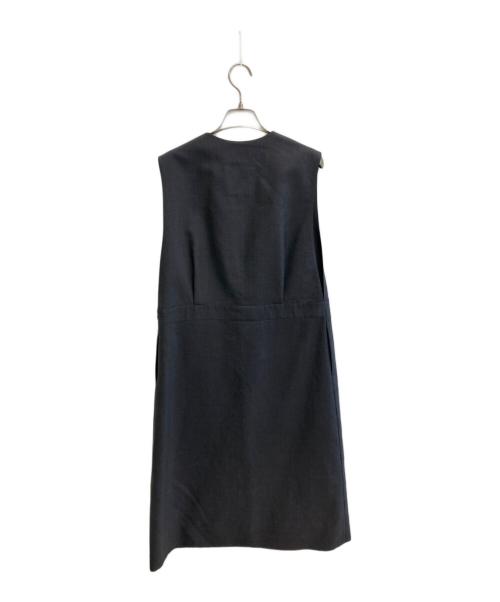 DRAWER（ドゥロワー）DRAWER (ドゥロワー) ウールVネックノースリーブワンピース グレー サイズ:36の古着・服飾アイテム