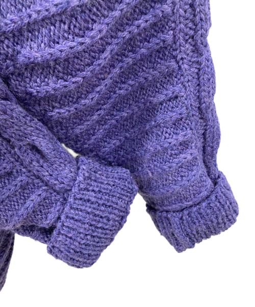 plantation（プランテーション）Plantation (プランテーション) オーバーサイズ ニット カーディガン パープル サイズ:Mの古着・服飾アイテム