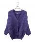 Plantation（プランテーション）の古着「オーバーサイズ ニット カーディガン」｜パープル