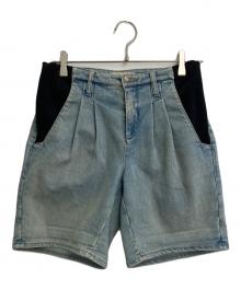 HELMUT LANG（ヘルムートラング）の古着「デニムショートパンツ」｜ブラック×インディゴ