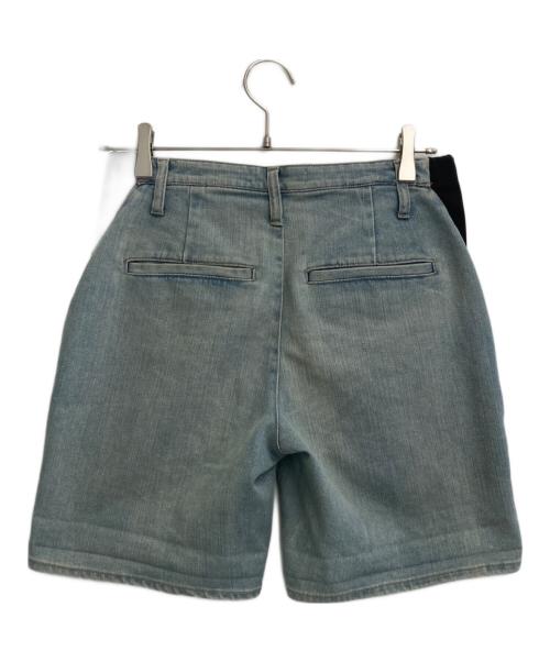 HELMUT LANG（ヘルムートラング）HELMUT LANG (ヘルムートラング) デニムショートパンツ ブラック×インディゴ サイズ:SIZE 63.5cm (W25)の古着・服飾アイテム