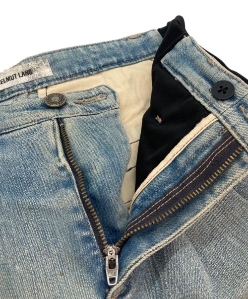 HELMUT LANG（ヘルムートラング）HELMUT LANG (ヘルムートラング) デニムショートパンツ ブラック×インディゴ サイズ:SIZE 63.5cm (W25)の古着・服飾アイテム