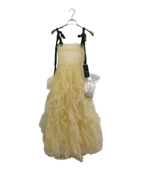 Lily Brown（リリーブラウン）Lily Brown (リリーブラウン) KEITA MARUYAMA (ケイタマルヤマ) ラッフルチュールドレス イエロー サイズ:- 未使用品の古着・服飾アイテム